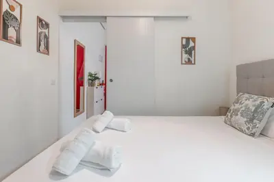 Cama o camas de una habitación en Central cozy - 1Bedroom 1Bathroom -Malasaña