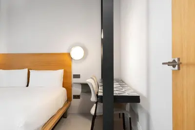 Cama o camas de una habitación en New charming apartment with terrace for 4 pax - A-Vicent