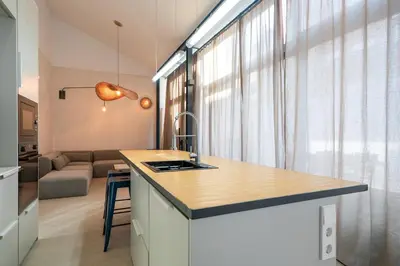 Una cocina o zona de cocina en New charming apartment with terrace for 4 pax - A-Vicent