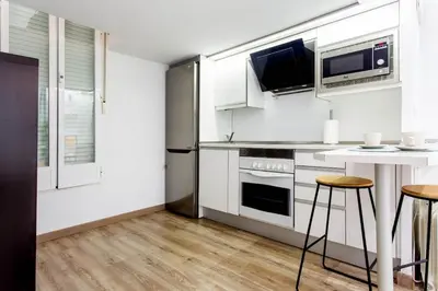 Una cocina o zona de cocina en Industrial style duplex apartment
