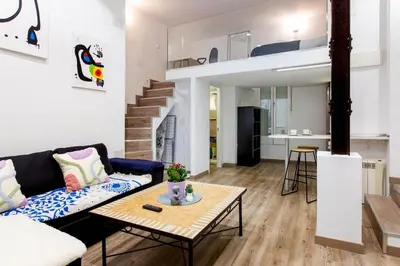 Una cocina o zona de cocina en Industrial style duplex apartment