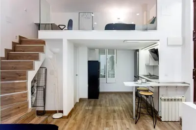 Una cocina o zona de cocina en Industrial style duplex apartment