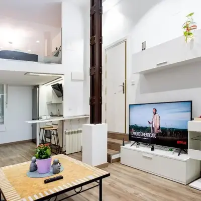 Industrial style duplex apartment