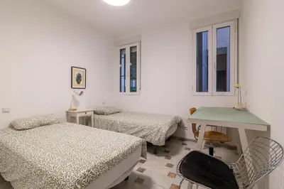 Cama o camas de una habitación en Para amantes del arte y la cultura