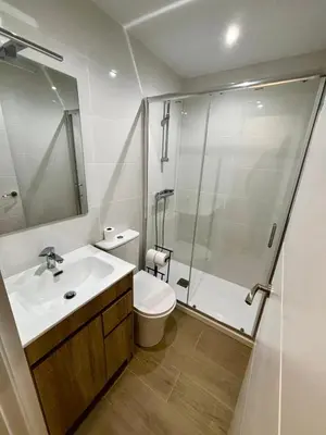Un baño de Renovated apartment 15 minutes from Sol