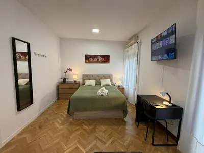 Cama o camas de una habitación en Habitaciones en Don Ramon
