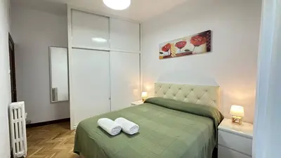 Cama o camas de una habitación en Habitaciones en Don Ramon
