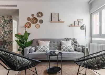 Zona de estar de Bright cozy - 2 Bdrs 2 Baths -Barrio Salamanca