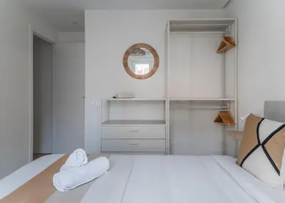 Cama o camas de una habitación en Bright cozy - 2 Bdrs 2 Baths -Barrio Salamanca