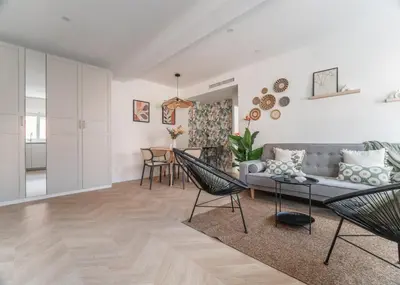 Zona de estar de Bright cozy - 2 Bdrs 2 Baths -Barrio Salamanca