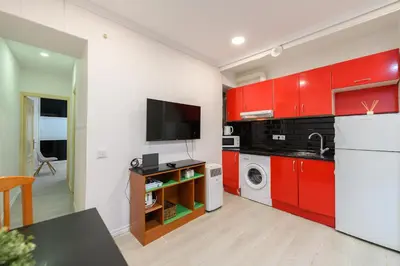 Una cocina o zona de cocina en PEL300I Piso de 1 dormitorio en el Centro de Madrid