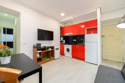 Una cocina o zona de cocina en PEL300I Piso de 1 dormitorio en el Centro de Madrid