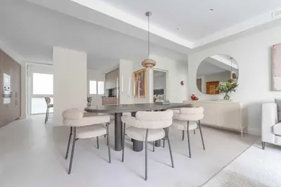 Zona de estar de Moderno y acogedor apartamento en Chamberí