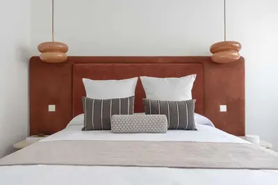 Cama o camas de una habitación en Moderno y acogedor apartamento en Chamberí