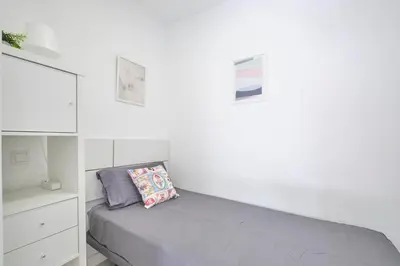 Cama o camas de una habitación en Apartamento Madrid centro Atocha