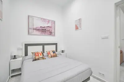 Cama o camas de una habitación en Apartamento Madrid centro Lavapies