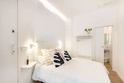 Cama o camas de una habitación en Coqueto alojamiento en pleno centro de Madrid
