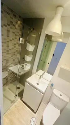 Un baño de Residencia Universitaria Tagaste Madrid