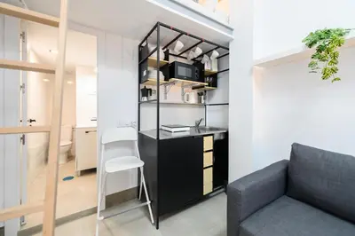 Una cocina o zona de cocina en PAS9 Acogedor dúplex en Puente de Vallecas