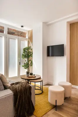 Una televisión o centro de entretenimiento en Queen's Salamanca Boutique I - Alojamiento corta estancia