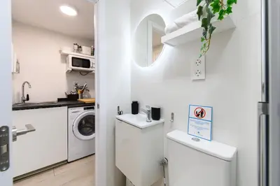 Una cocina o zona de cocina en PIZ401 Acogedor Estudio en el Centro de Madrid - Alquiler temporal