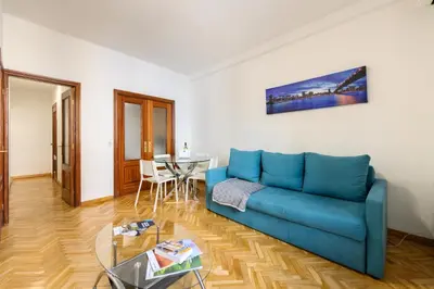 Zona de estar de MAY613 Piso de 1 dormitorio en pleno centro de Madrid - Alquiler temporal
