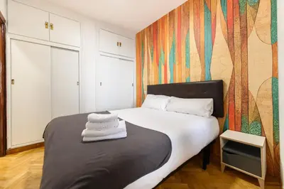 Cama o camas de una habitación en MAY613 Piso de 1 dormitorio en pleno centro de Madrid - Alquiler temporal