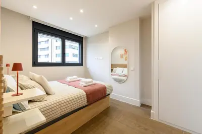 Cama o camas de una habitación en JES214B - Piso de lujo de 1 dormitorio con hermosas vistas a la ciudad - Alquiler temporal