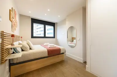 Cama o camas de una habitación en JES214B - Piso de lujo de 1 dormitorio con hermosas vistas a la ciudad - Alquiler temporal