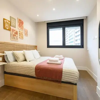 JES214B - Piso de lujo de 1 dormitorio con hermosas vistas a la ciudad - Alquiler temporal