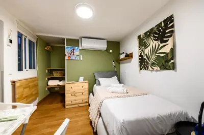 Cama o camas de una habitación en SVF1304 Acogedor Estudio en el Centro de Madrid - Alquiler temporal