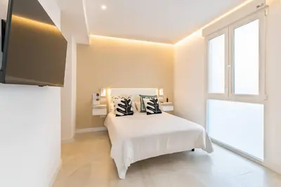 Cama o camas de una habitación en Exquisito estudio en el centro