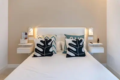 Cama o camas de una habitación en Exquisito estudio en el centro
