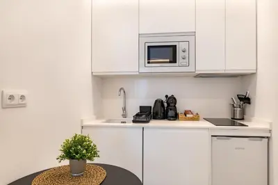 Una cocina o zona de cocina en Exquisito estudio en el centro