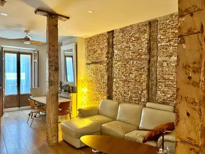 Zona de estar de Encantador Apartamento Malasaña Non tourist use