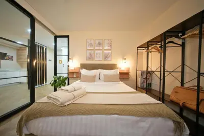 Cama o camas de una habitación en Refugio elegante en barrio Salamanca, Madrid