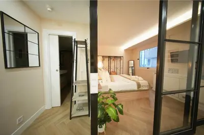 Cama o camas de una habitación en Refugio elegante en barrio Salamanca, Madrid