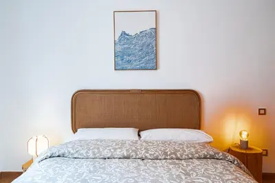 Cama o camas de una habitación en Céntrico, luminoso y silencioso