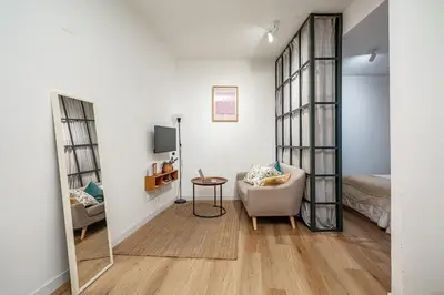 Una televisión o centro de entretenimiento en Beautiful apartment in downtown Lavapies