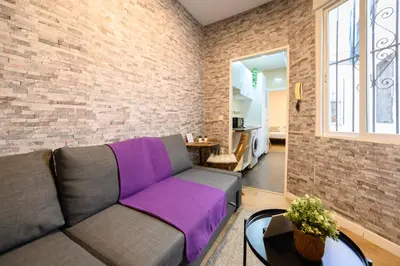 Zona de estar de JPA16BI Acogedor piso de 1 dormitorio en Tetuán, Madrid - Alquiler temporal