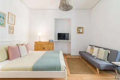 Cama o camas de una habitación en Heima en las Letras 1B. Alquiler temporal