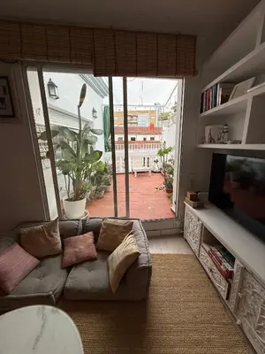 Zona de estar de El refugio de Chamberi