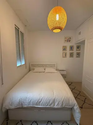Cama o camas de una habitación en El refugio de Chamberi