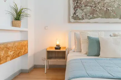 Cama o camas de una habitación en Heima en las Letras 1A. Alquiler temporal