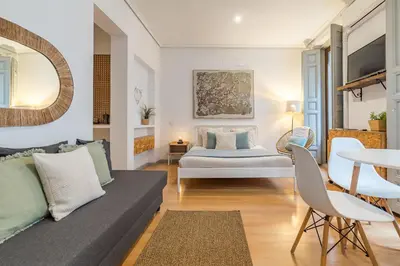Cama o camas de una habitación en Heima en las Letras 1A. Alquiler temporal