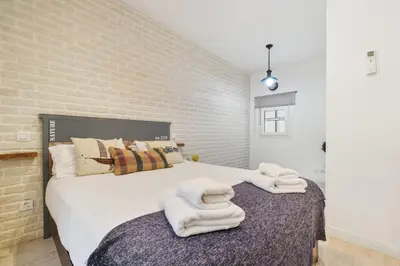 Cama o camas de una habitación en Nice apartment in Tirso de Molina