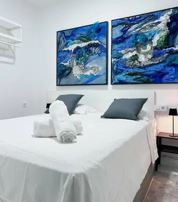 Cama o camas de una habitación en Habitación Chueca 2D