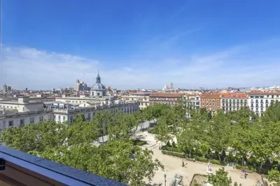 Vista general de Madrid o vista desde el apartamento