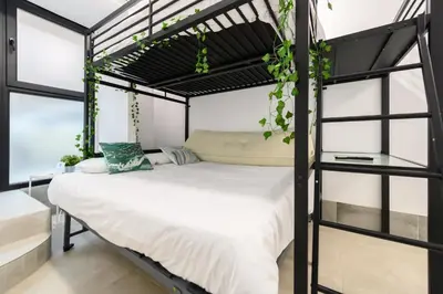 Cama o camas de una habitación en RJS3 - Acogedor Estudio en Barrio Salamanca - Temporal