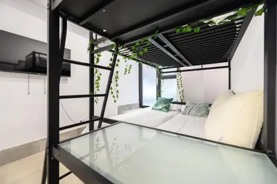 Cama o camas de una habitación en RJS3 - Acogedor Estudio en Barrio Salamanca - Temporal